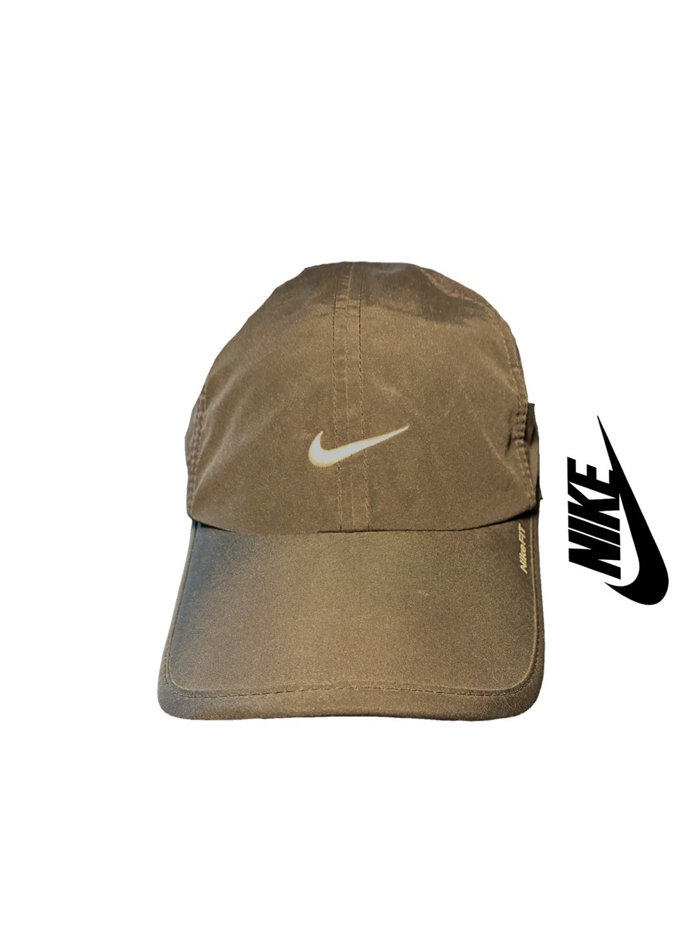 Nike Featherlight DriFit Unisex Running/Workout Hat in Black with White Swoosh